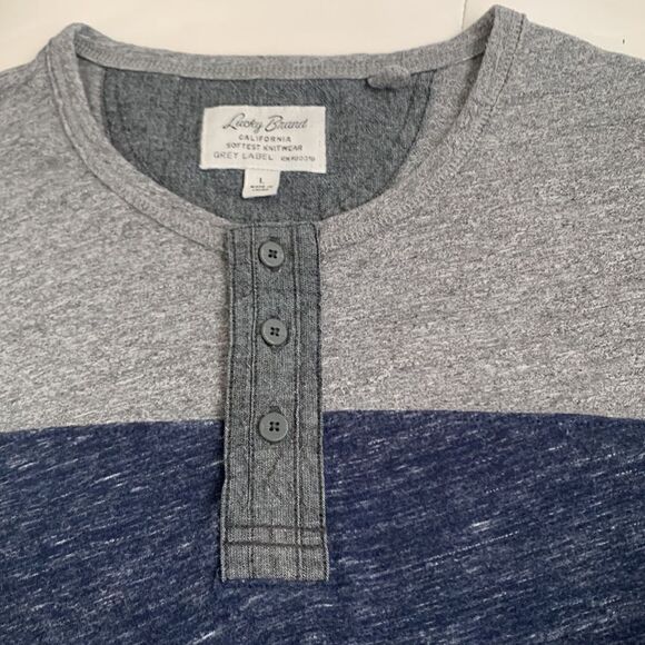 Lucky Brand Softest Knitwear Long Sleeve Men’s T-Short Size L - Picture 9 of 11